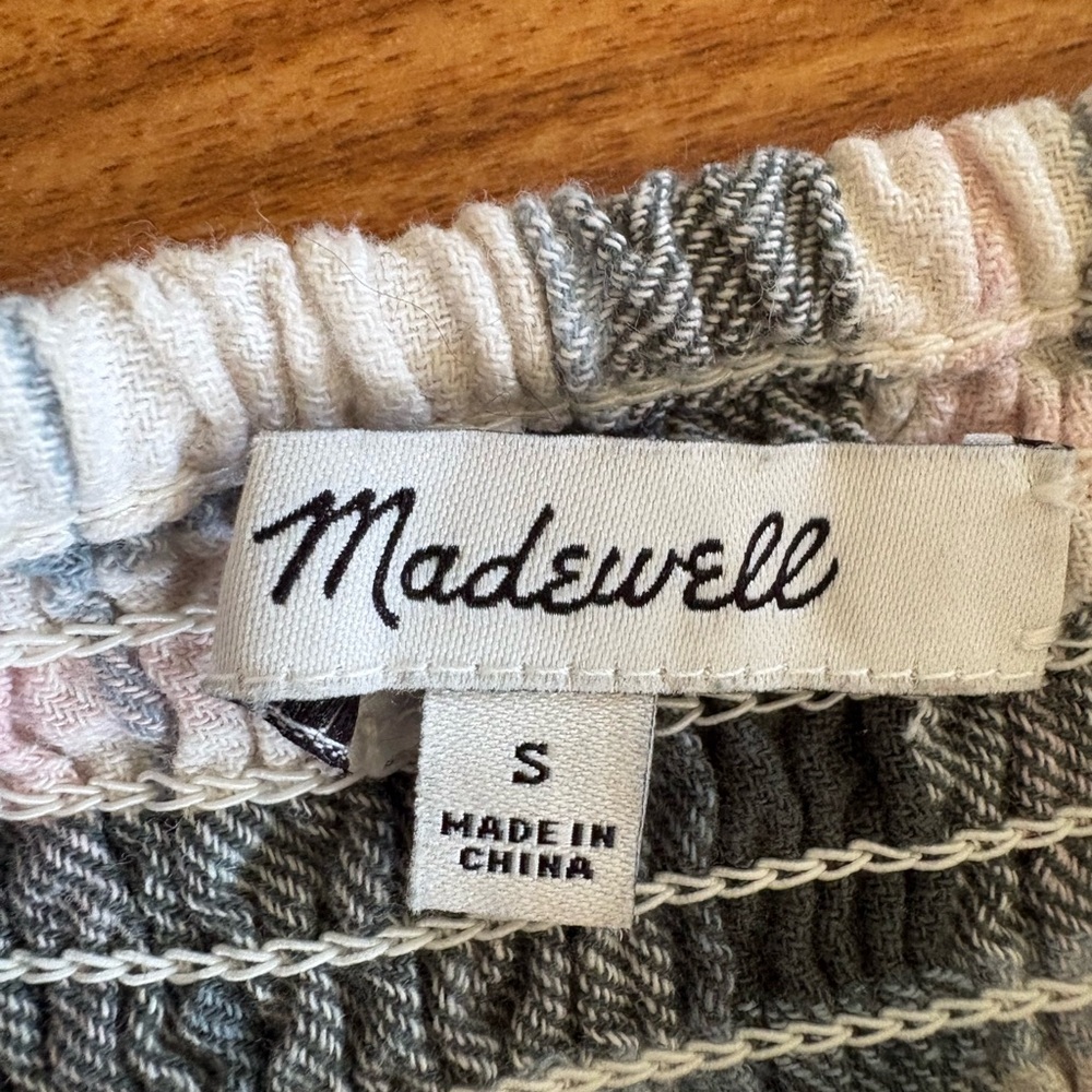 Madewell Women’s Lucie Elbow-Sleeve Smocked Mini Dress in Lebaum Plaid Small S - Picture 11 of 11